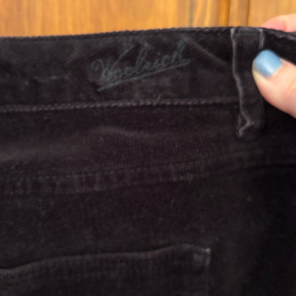 Woolrich Petite Black Corduroy Pants Cotton/Spandex - Picture 3 of 6